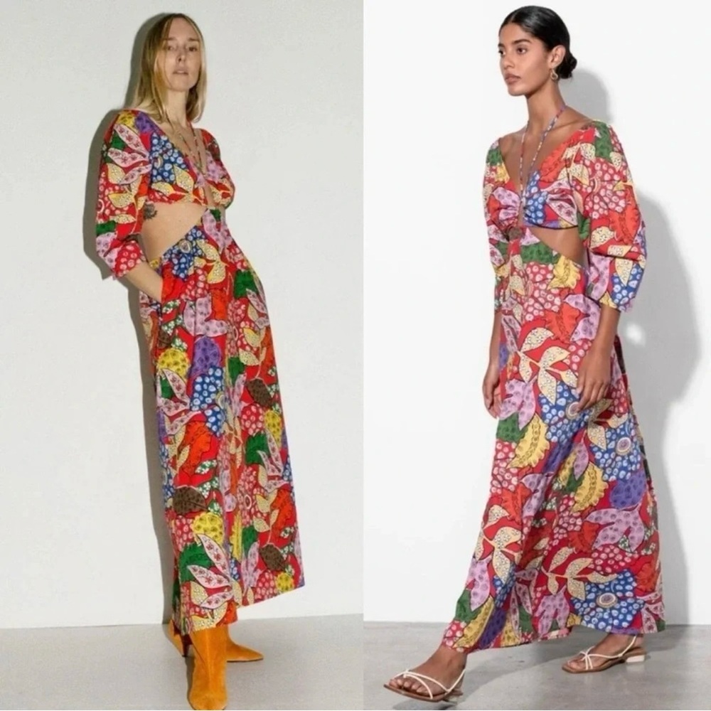 Mara Hoffman Shaina Organic Cotton Maxi Dress in Banditta Print NWT Size XL
